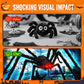 🎃Giant Halloween Spider Web Lights & Hairy Spider Decor – Choose 5m LED Web, 150cm Spider or Complete Set