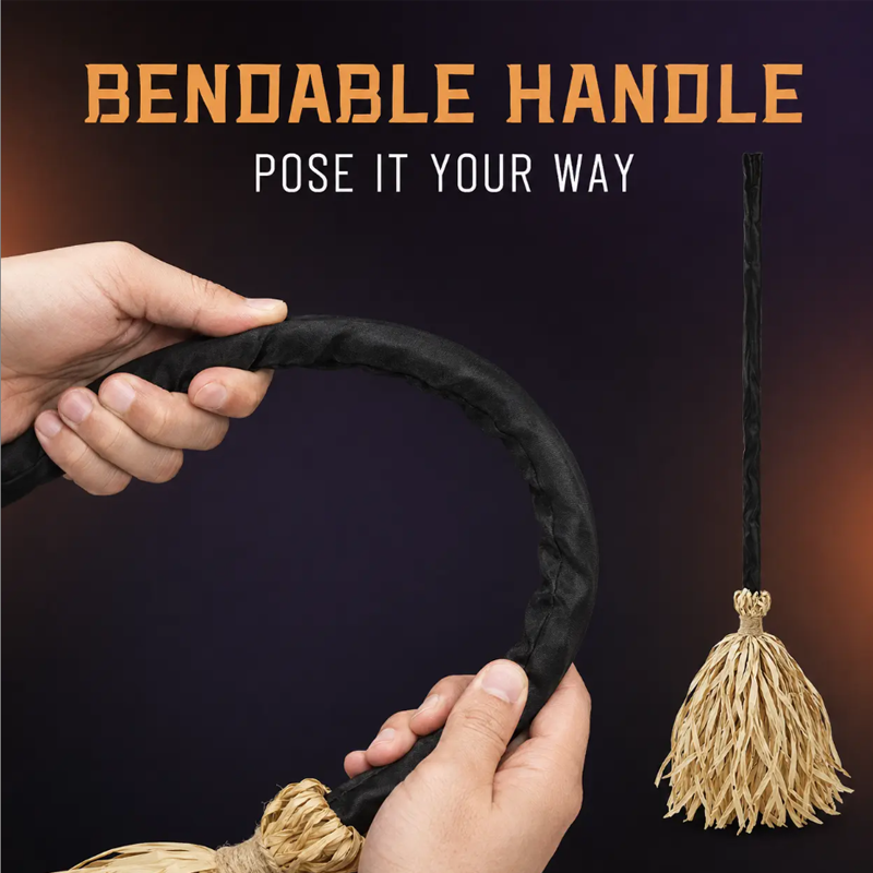 Halloween Electric Witch Broom Decoration