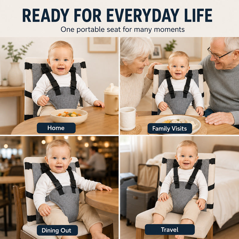 🎁 LIMITED-TIME 50% OFF! 👶Portable Baby High Chair Safety Harness Strap