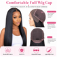 Pre-Plucked Straight Lace Wig – Natural Hairline & Heat-Resistant Design, No More Fake Look