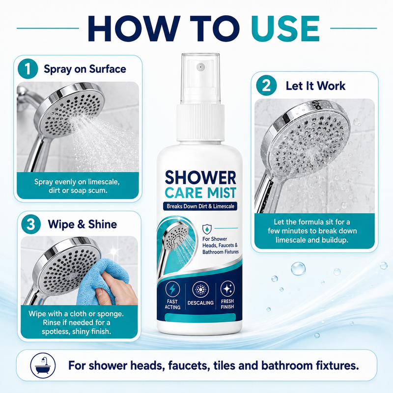 ⏳🏆LAST DAY SALE: ￡6.99!! 🚿✨Fast-Acting Shower Limescale Remover Spray – Dissolves stubborn mineral deposits & hard water stains. Restores water flow & shine – just spray & wipe! 🧼💪