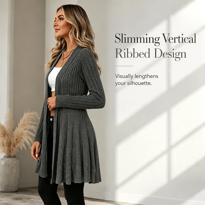 🌸LAST DAY SALE ONLY ￡17.99!!🌻🧥Women's Soft Knit Open-Front Cardigan – Elegant & Easy to Layer