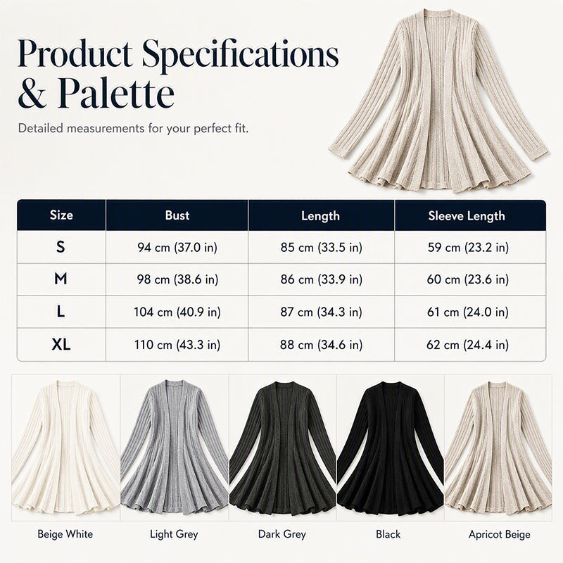 🌸LAST DAY SALE ONLY ￡17.99!!🌻🧥Women's Soft Knit Open-Front Cardigan – Elegant & Easy to Layer