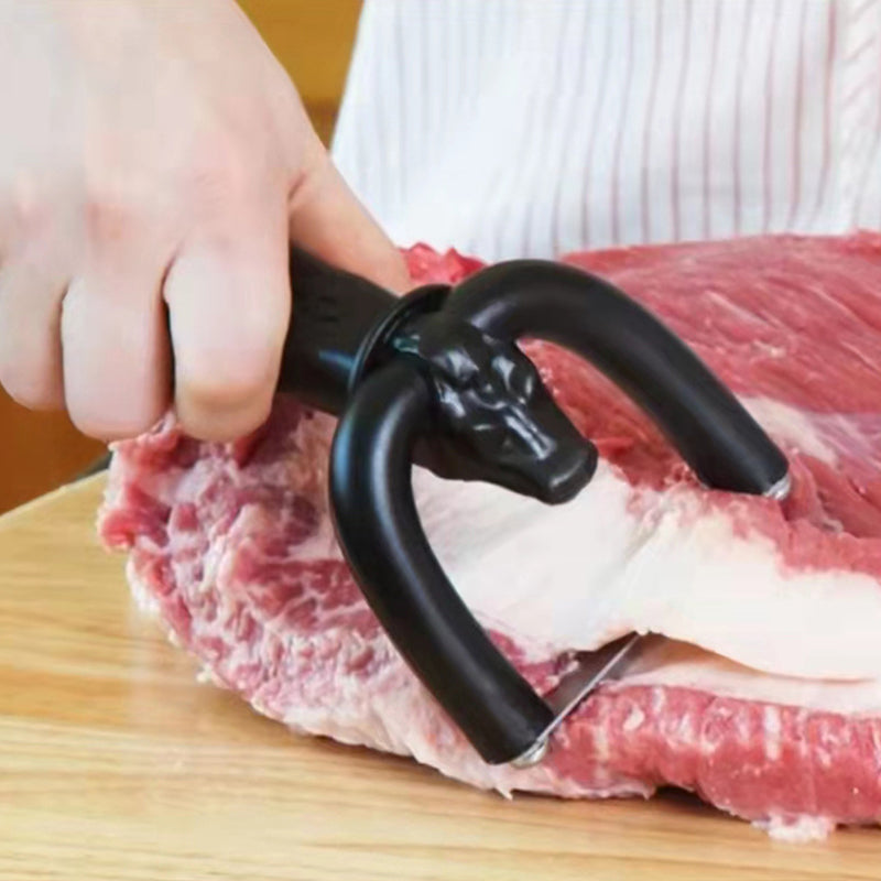 🔥 50% OFF! 🥩 Handheld Fat Trimmer for Beef & Pork, Portable Meat Fat Remover Tool, Easy Brisket Trimming BBQ Kitchen Gadget