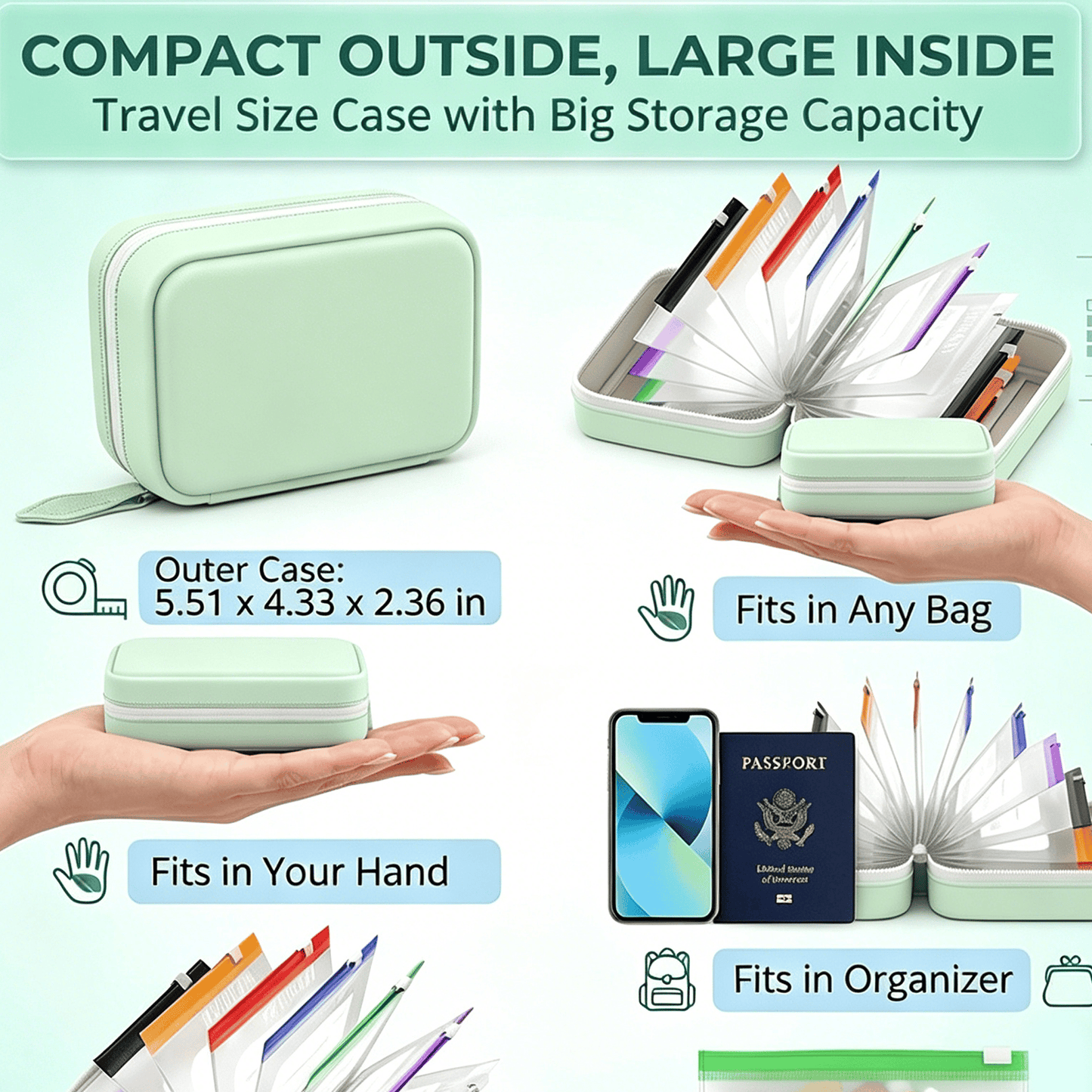 🥳2026 HOT SALE💞UP TO 50% OFF!!💊 A8 Waterproof 14 Color-Coded Pill Pouches Organizer – Portable Binder-Style Weekly Travel Medicine Storage Case for Pills, Vitamins & Supplements