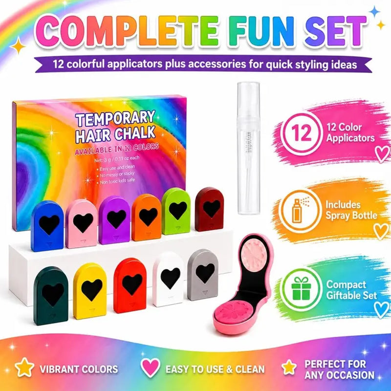 📢📢50% OFF !! ⏰Temporary Hair Chalk Set for Girls