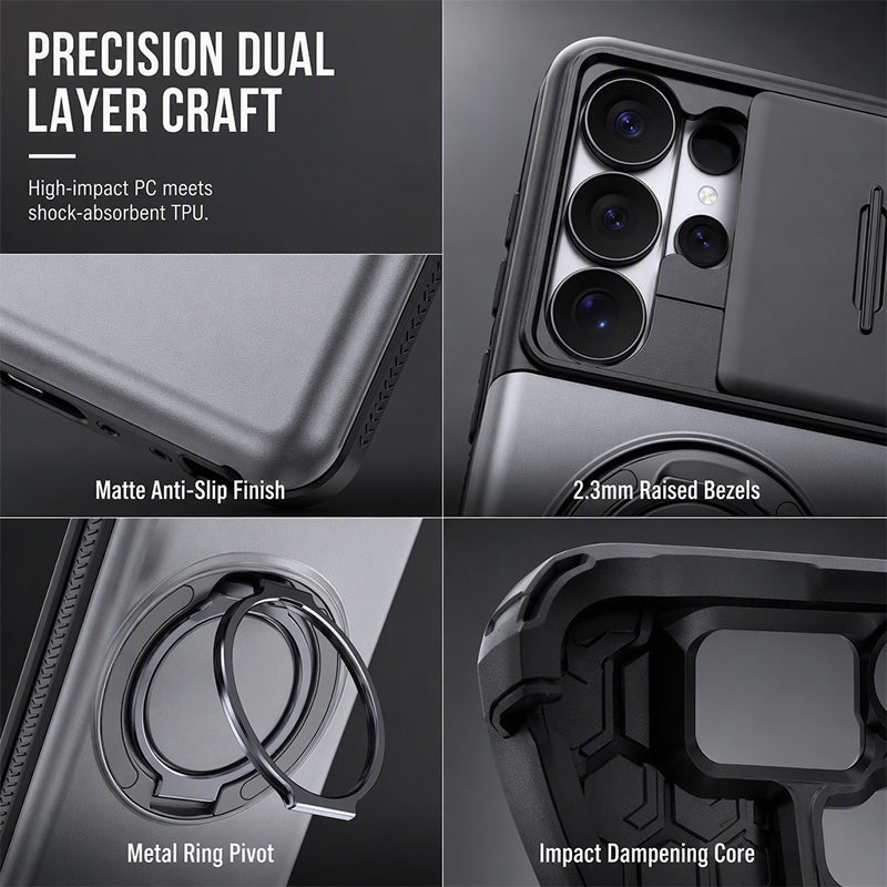 2-in-1 Shockproof Phone Case with Hidden Card Holder