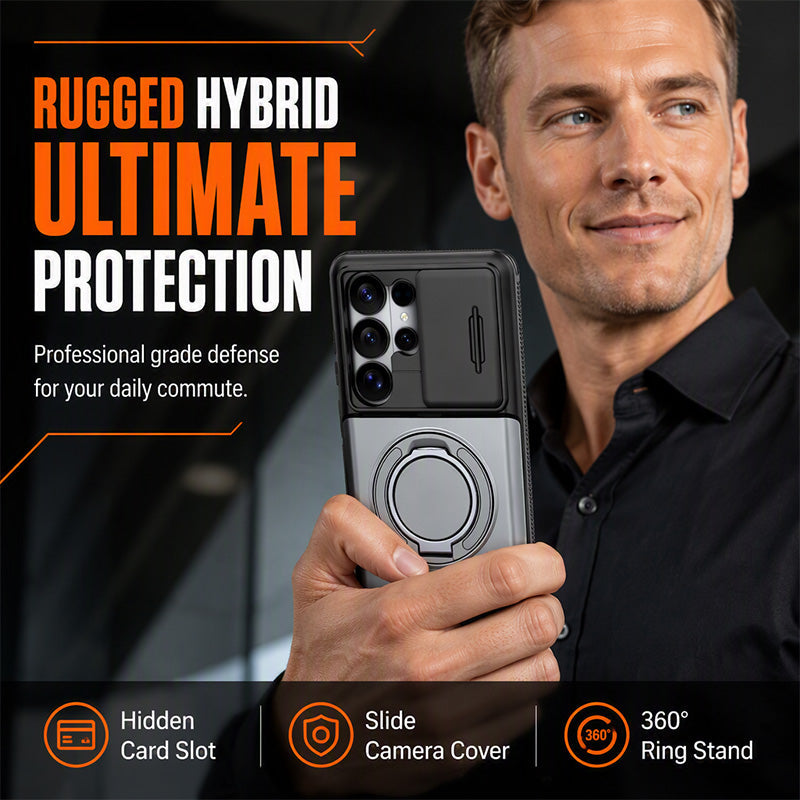 2-in-1 Shockproof Phone Case with Hidden Card Holder