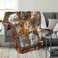 🐱💤 Cozy 9‑Panel Sleeping Cats Blanket – Ultra‑Soft Flannel, Reversible Design, Perfect for Sofa, Bed & Travel 🌙✨