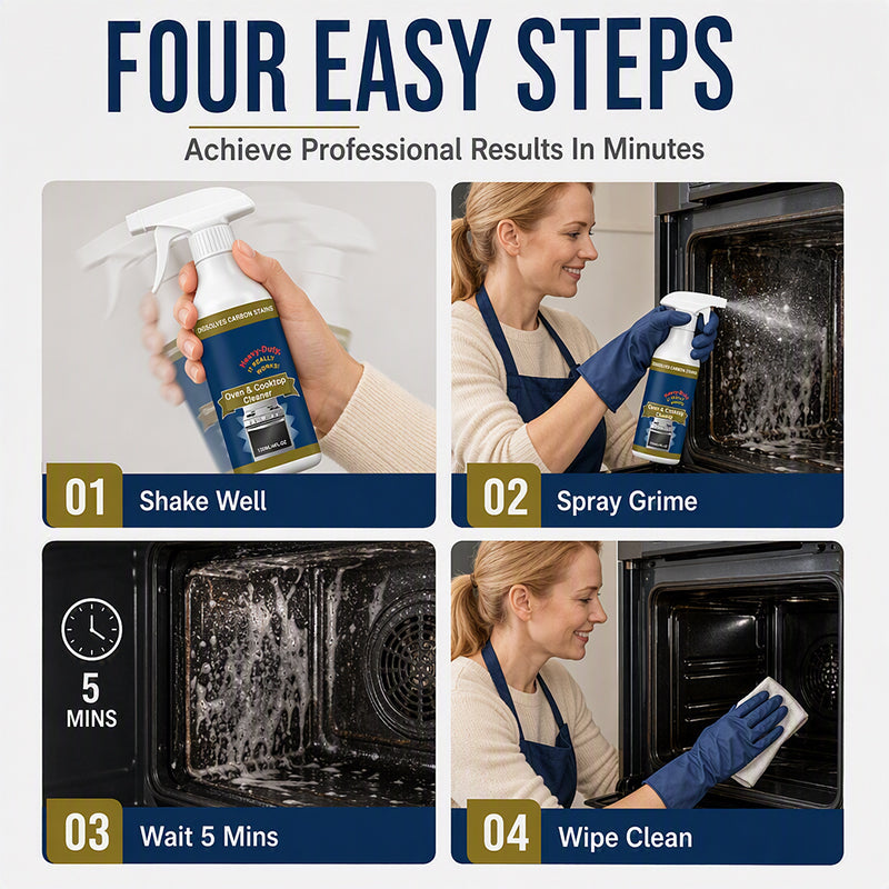 Dissolve Carbon Fast, Protect Your Oven! One-Hand No-Scrub Cleaner Spray