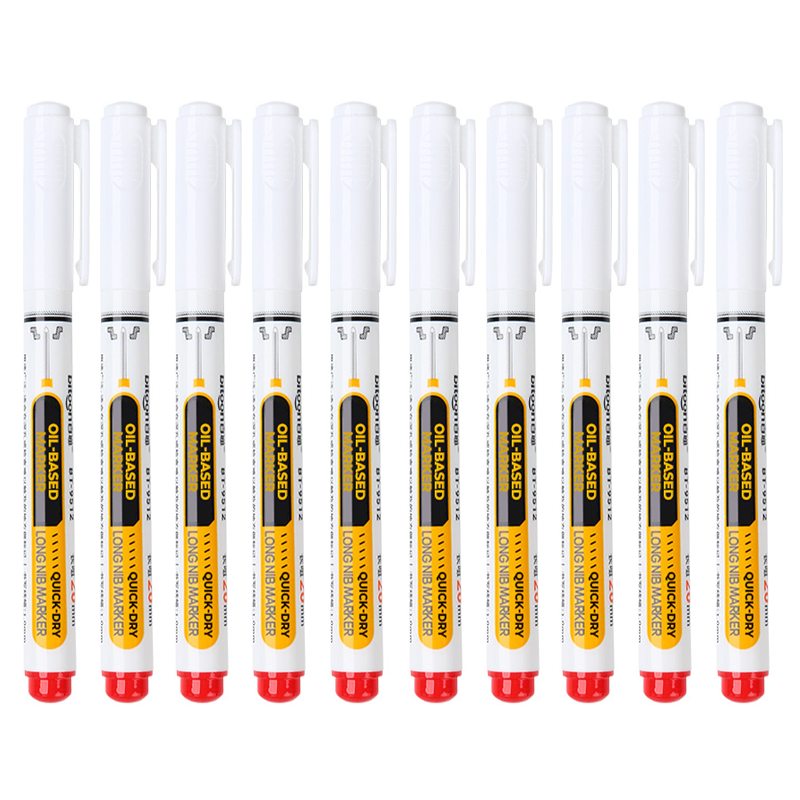 🖊️50% OFF NOW! Precision Tip Quick‑Dry Oil‑Based Marker Pen, 10 Pcs 5 Colors Long Nib Markers, Waterproof Oil Markers for Wood, Metal, Plastic, Industrial Marking & DIY Craft