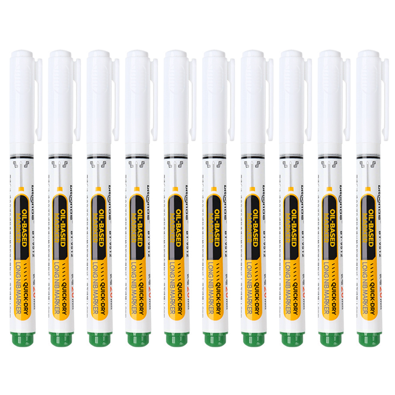 🖊️50% OFF NOW! Precision Tip Quick‑Dry Oil‑Based Marker Pen, 10 Pcs 5 Colors Long Nib Markers, Waterproof Oil Markers for Wood, Metal, Plastic, Industrial Marking & DIY Craft