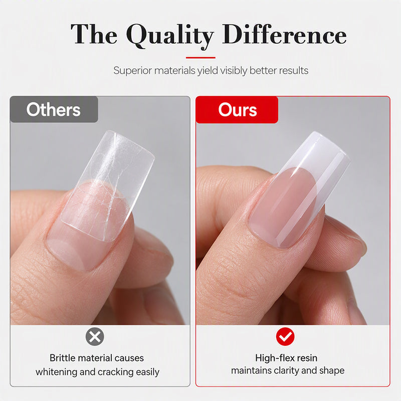 Long Seamless Almond Nail Tips