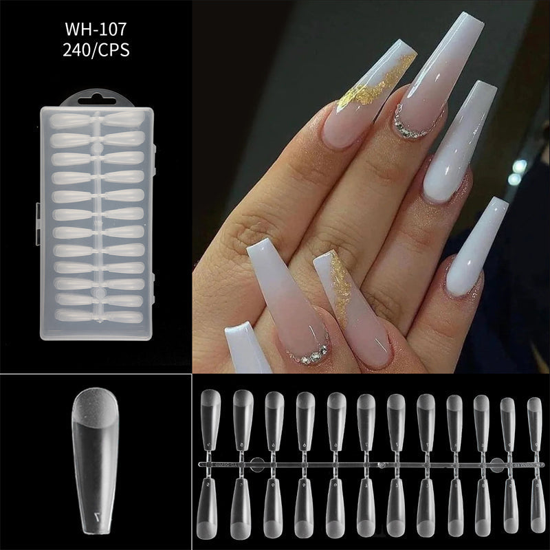 Long Seamless Almond Nail Tips