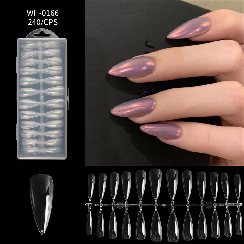 Long Seamless Almond Nail Tips