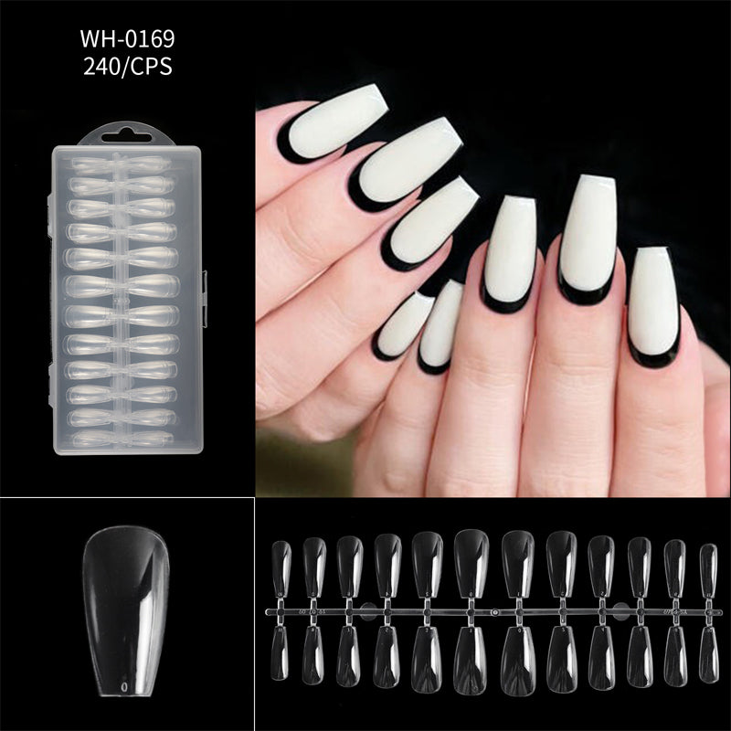 Long Seamless Almond Nail Tips