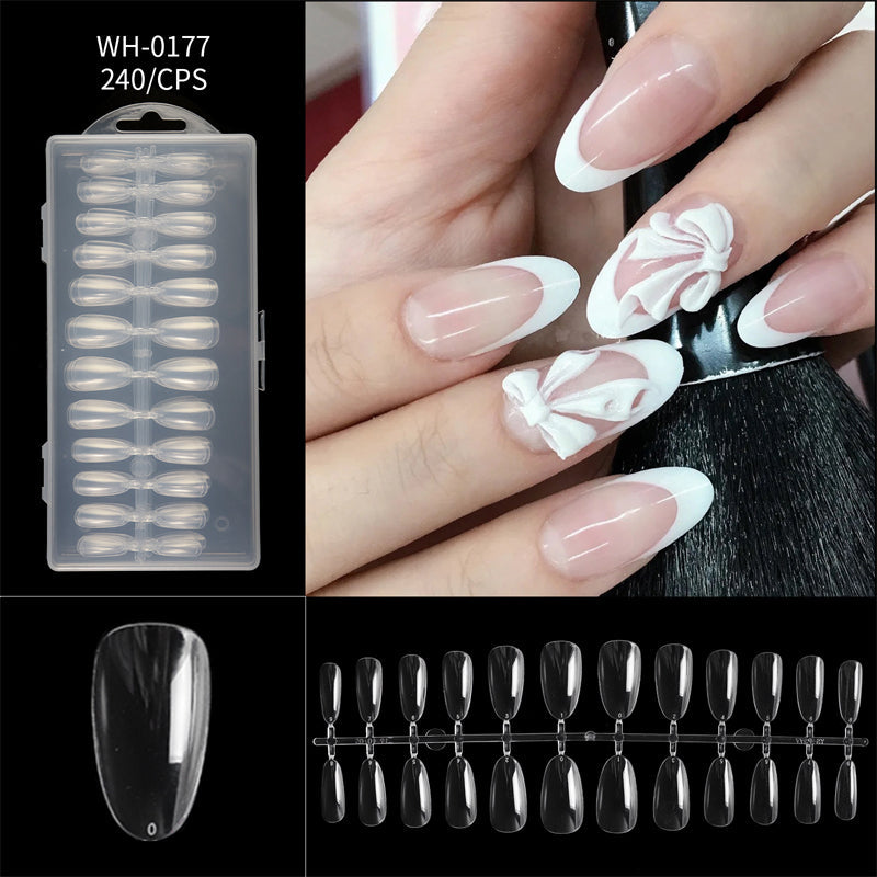 Long Seamless Almond Nail Tips