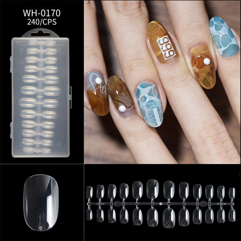 Long Seamless Almond Nail Tips