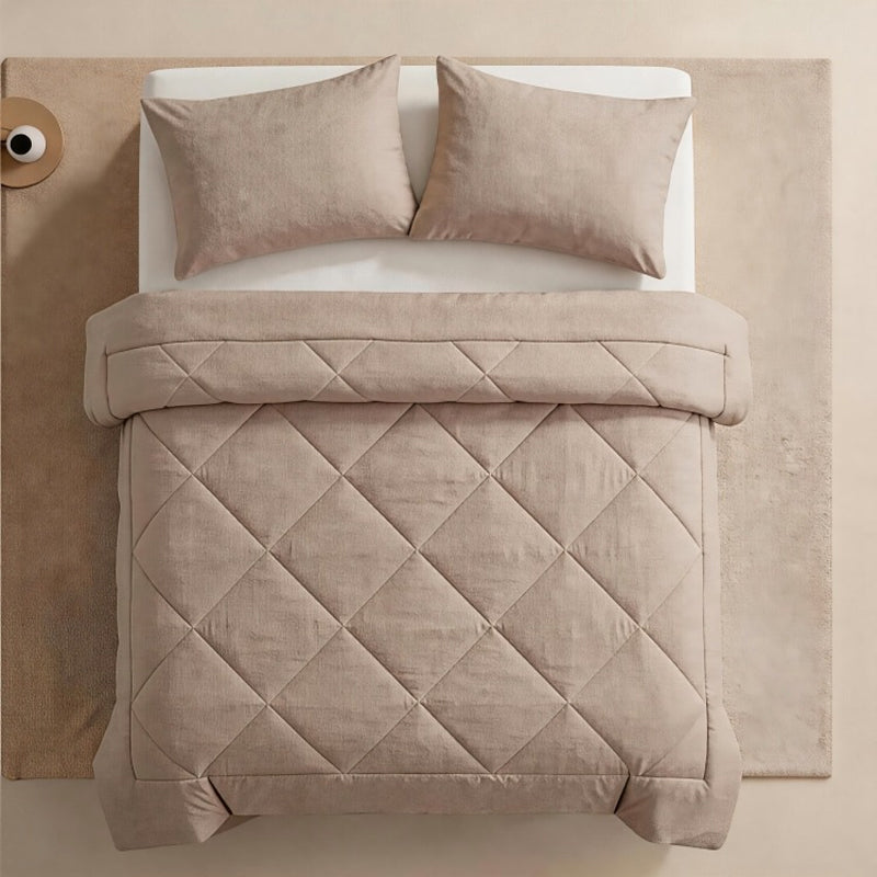⏰3-Piece Quilted Comforter Set with Shams