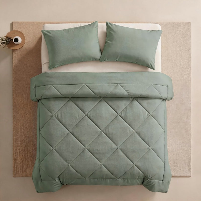 ⏰3-Piece Quilted Comforter Set with Shams