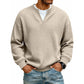 Timeless Comfort | Men's Textured Waffle Layered-Look Long-Sleeve Tee