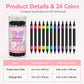 💕LAST DAY-50% OFF🌈24 Colors Dual Ended Nail Art Pens Set