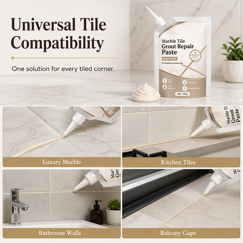 Beige Marble Tile Grout Repair Paste