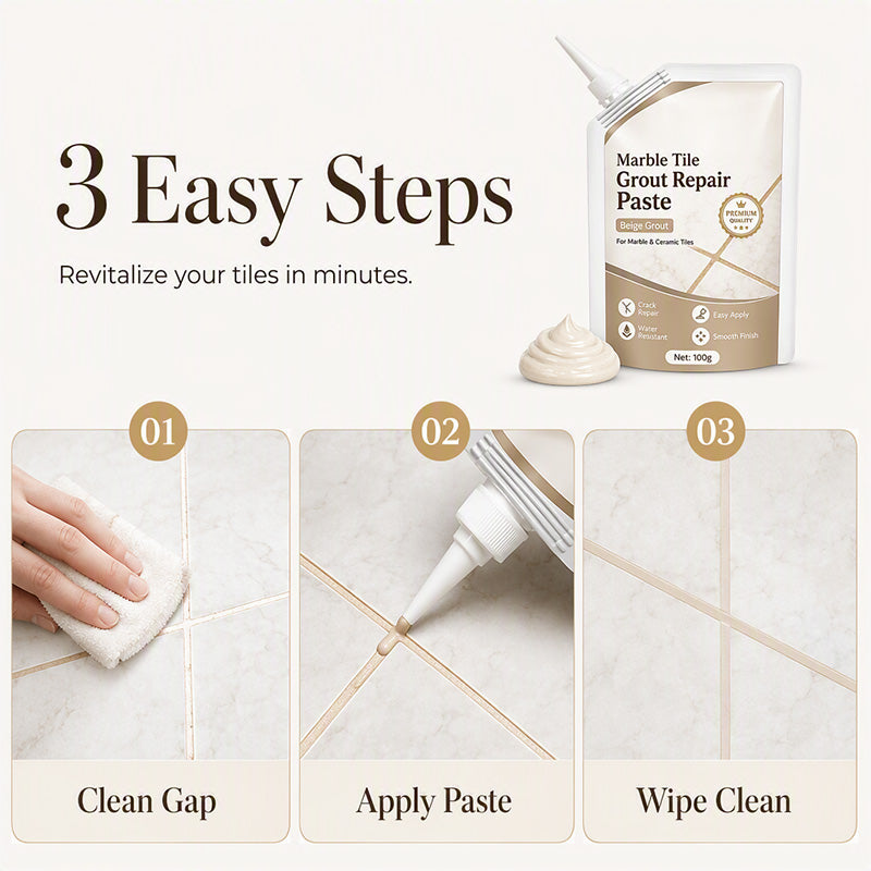 Beige Marble Tile Grout Repair Paste