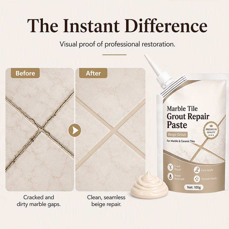 Beige Marble Tile Grout Repair Paste