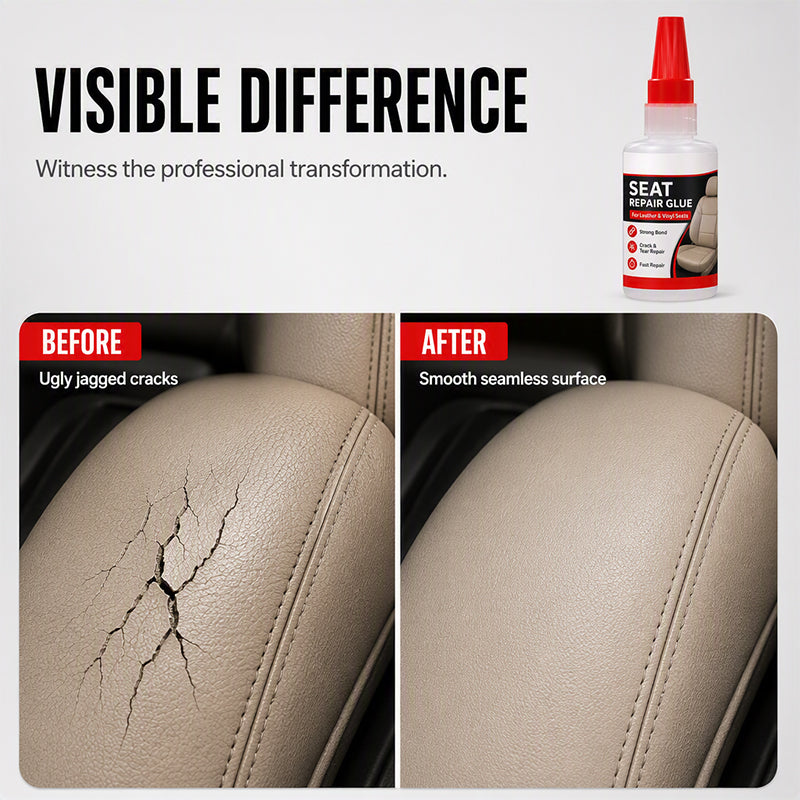 🚗50% OFF NOW! Quick Dry Car Seat Leather Repair Glue‑ Precision Nozzle Vinyl & Leather Adhesive, Permanent Bond Repair Glue for Car Seats, Sofas & Leather Furnitures