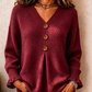 Women's V Neck Knit Sweater