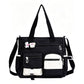 Large Capacity Multi-Pocket Canvas Tote Bag