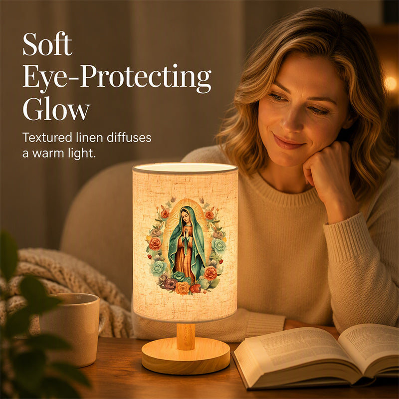 📢📢40% OFF !! ⏰Virgin Mary Pattern Wooden Table Lamp