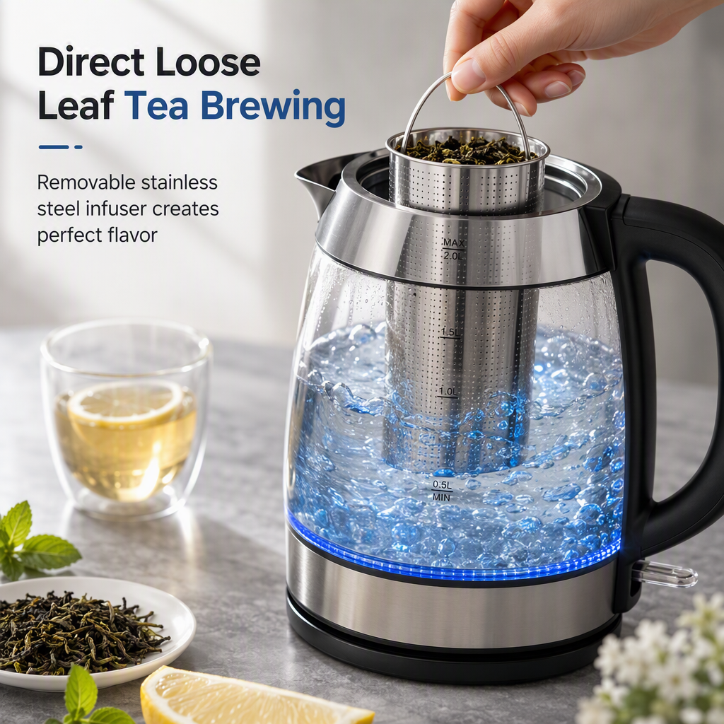 ☕ Save 50%! ⚡ Glass Electric Kettle – 2L, auto shut‑off & overheat protection ✨