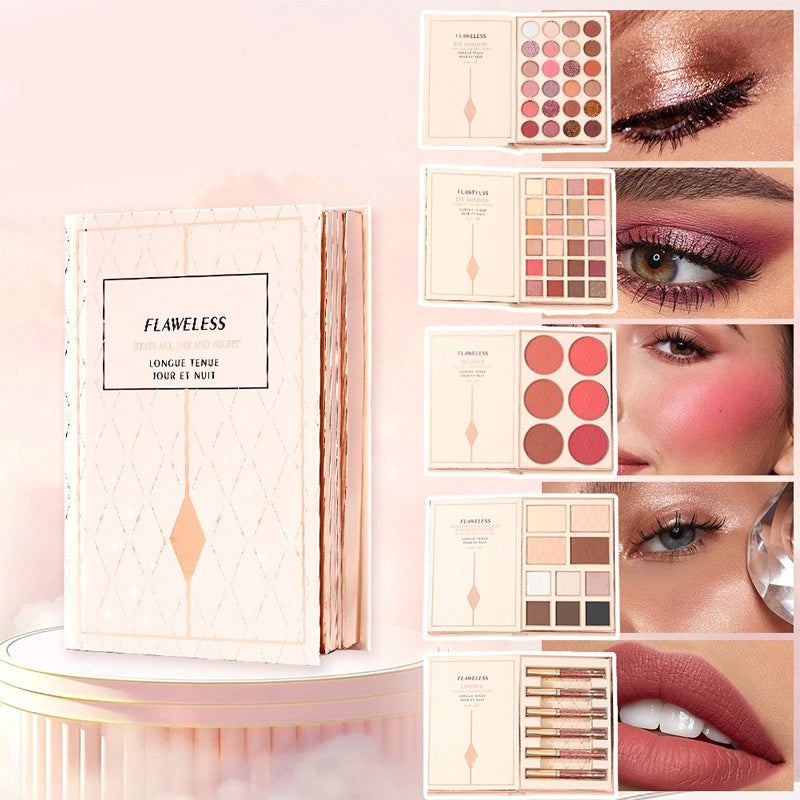 ⏳LAST DAY SALE 50% OFF!!🎁✨ Magic Makeup Book – All-in-One Cosmetic Palette with Eyeshadows, Blush, Highlighter & Lip Gloss | Perfect Christmas Gift for Her 🎄🇬🇧