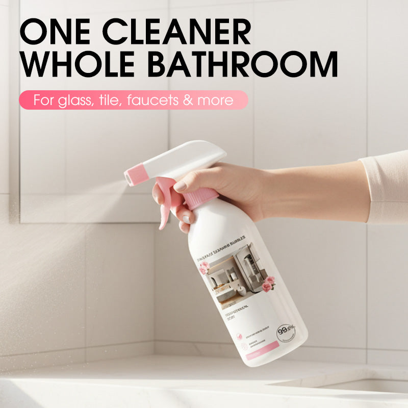 🔥 Multi-Purpose Bathroom Cleaner Spray: Removes Limescale & Soap Scum, Botanical Scent, Safe for Glass & Tiles