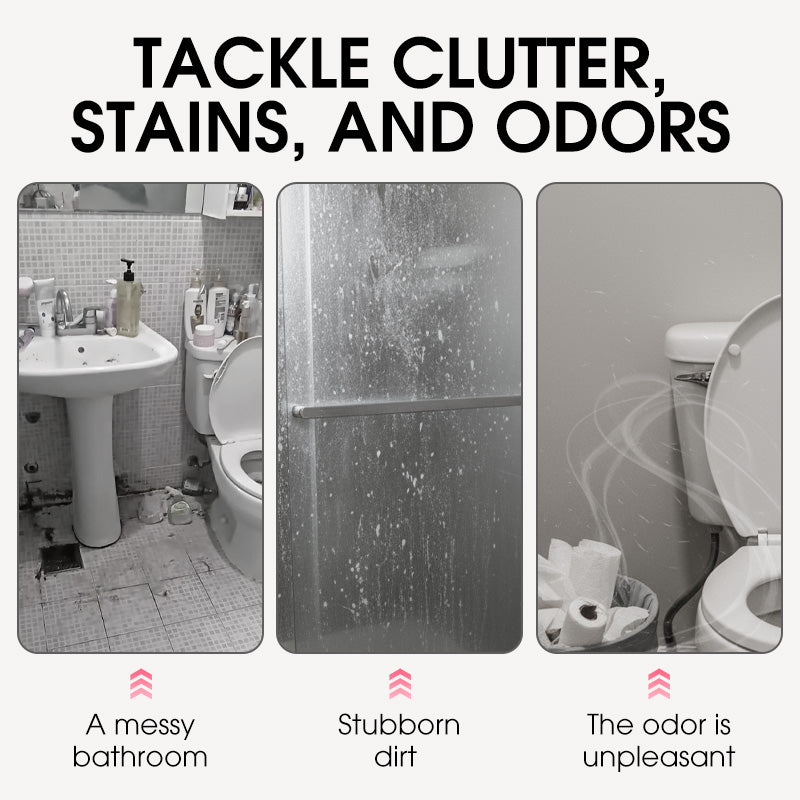 🔥 Multi-Purpose Bathroom Cleaner Spray: Removes Limescale & Soap Scum, Botanical Scent, Safe for Glass & Tiles