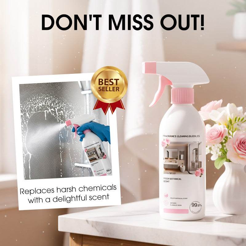 🔥 Multi-Purpose Bathroom Cleaner Spray: Removes Limescale & Soap Scum, Botanical Scent, Safe for Glass & Tiles