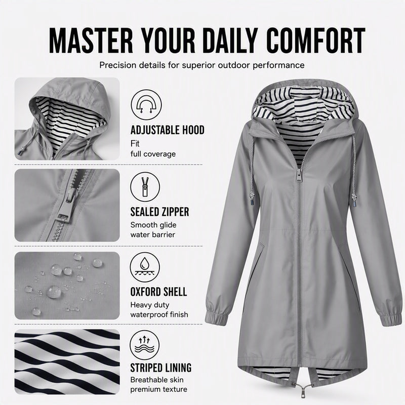 ⏳LAST DAY SALE £19.99!!💥Women's Outdoor Waterproof Hooded Jacket🌧🧥