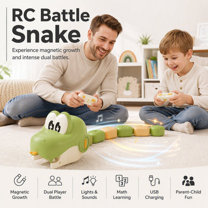 🐍 Remote Control Battle Snake – Magnetic Stretching for Family Fun & Indoor Play