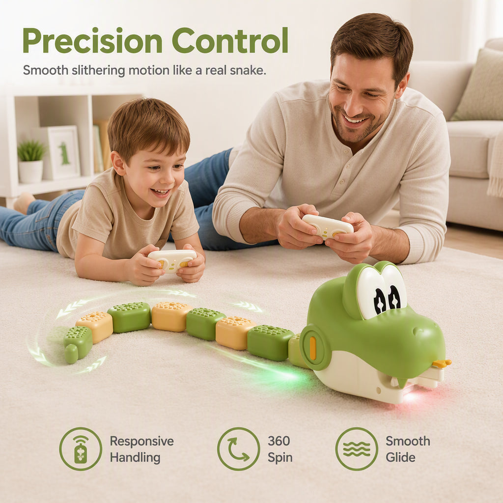 🐍 Remote Control Battle Snake – Magnetic Stretching for Family Fun & Indoor Play