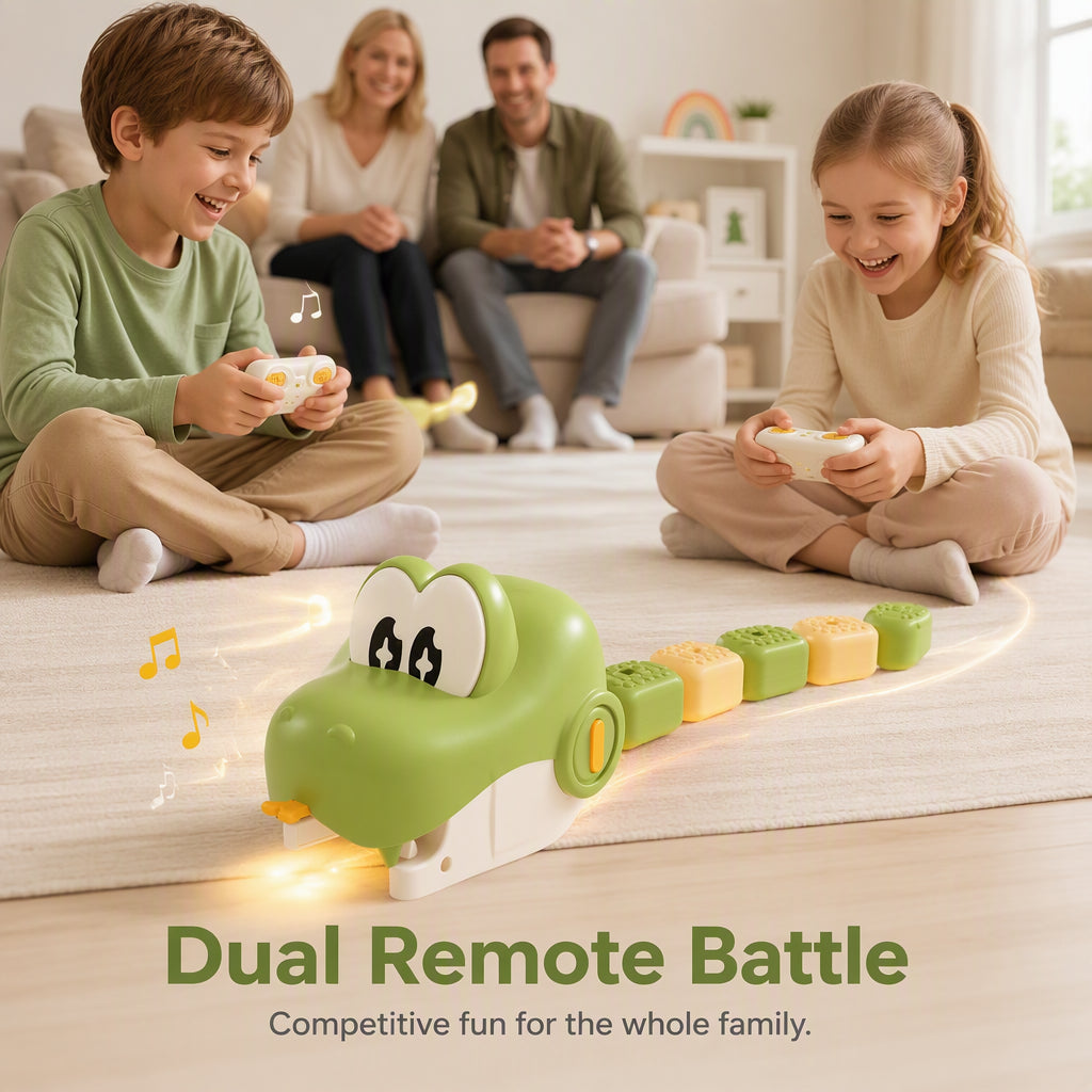 🐍 Remote Control Battle Snake – Magnetic Stretching for Family Fun & Indoor Play