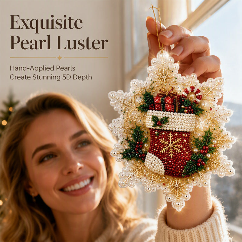 DIY Christmas Craft Kit with 5D Pearl Rhinestones for Christmas Tree – Festive Home Decoration, 50% Off