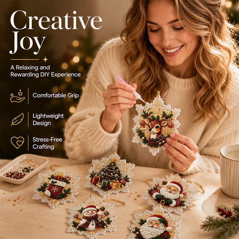 DIY Christmas Craft Kit with 5D Pearl Rhinestones for Christmas Tree – Festive Home Decoration, 50% Off