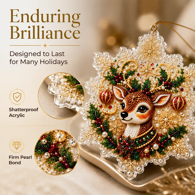 DIY Christmas Craft Kit with 5D Pearl Rhinestones for Christmas Tree – Festive Home Decoration, 50% Off