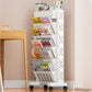 📚 LIMITED‑TIME 60% OFF! 🛞 Movable Bookshelf on Wheels – 5/6 Tiers, 45° Angled, Lockable Casters 📖