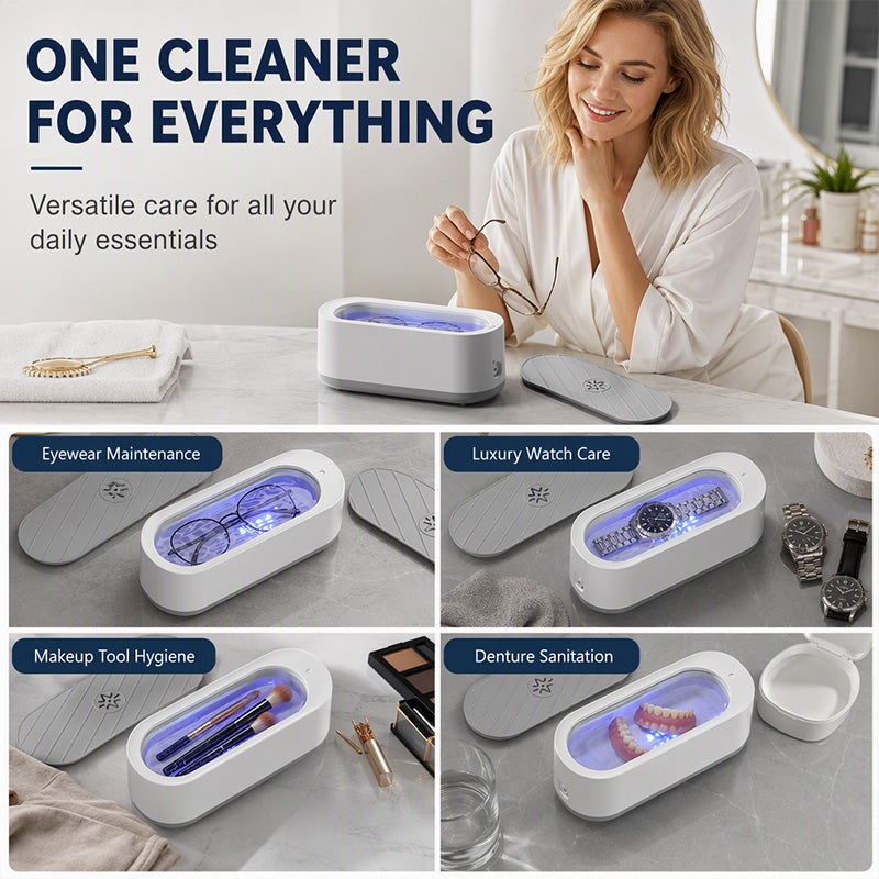 🔋 Rechargeable Ultrasonic Cleaner: Sonic Cavitation, 300ml, Cordless