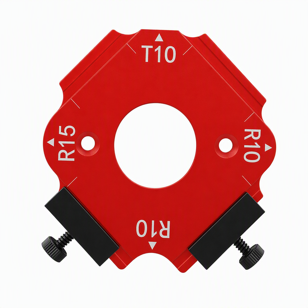 ⏳🔥LIMITED-TIME 50% OFF! ⏰🔧 Router Template – Round Corner R Angle Jig, CNC Machined Alloy & Non-Slip Stop Blocks – For Woodworking & Wardrobe DIY 📐🛠️