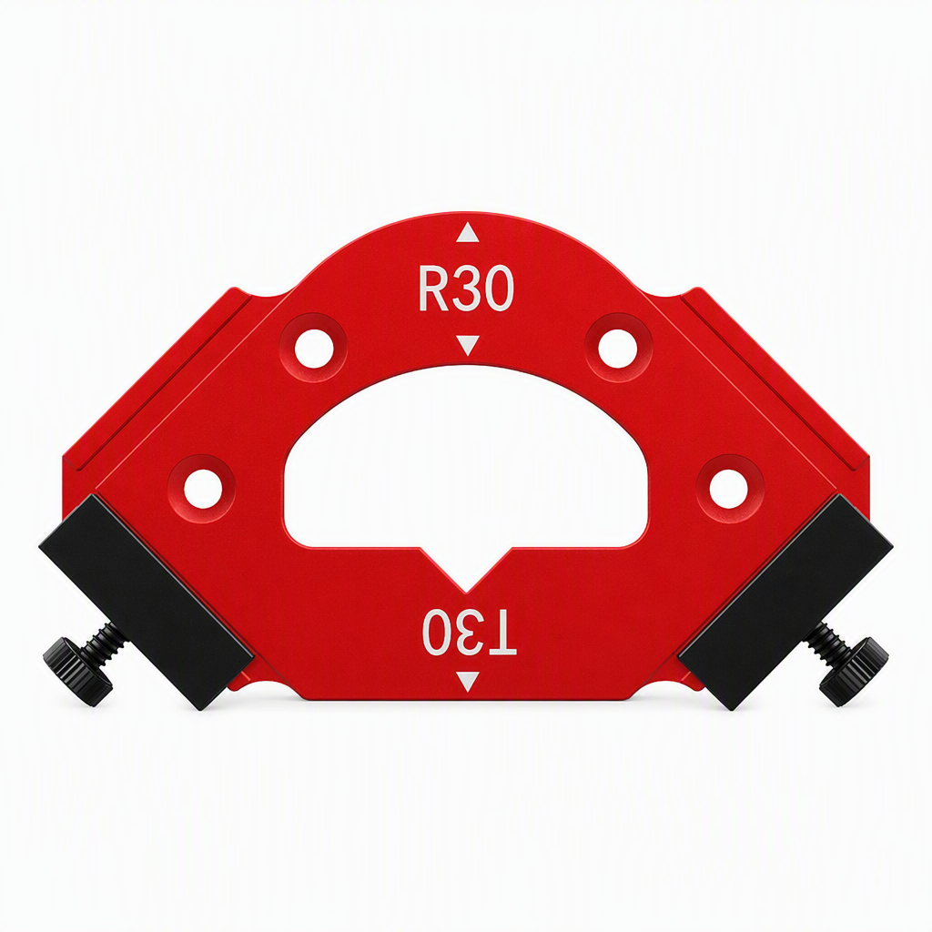 ⏳🔥LIMITED-TIME 50% OFF! ⏰🔧 Router Template – Round Corner R Angle Jig, CNC Machined Alloy & Non-Slip Stop Blocks – For Woodworking & Wardrobe DIY 📐🛠️