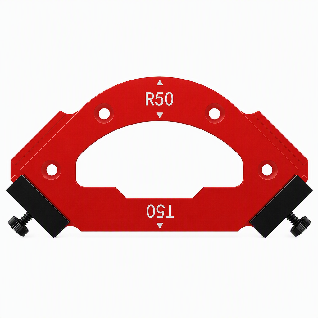 ⏳🔥LIMITED-TIME 50% OFF! ⏰🔧 Router Template – Round Corner R Angle Jig, CNC Machined Alloy & Non-Slip Stop Blocks – For Woodworking & Wardrobe DIY 📐🛠️